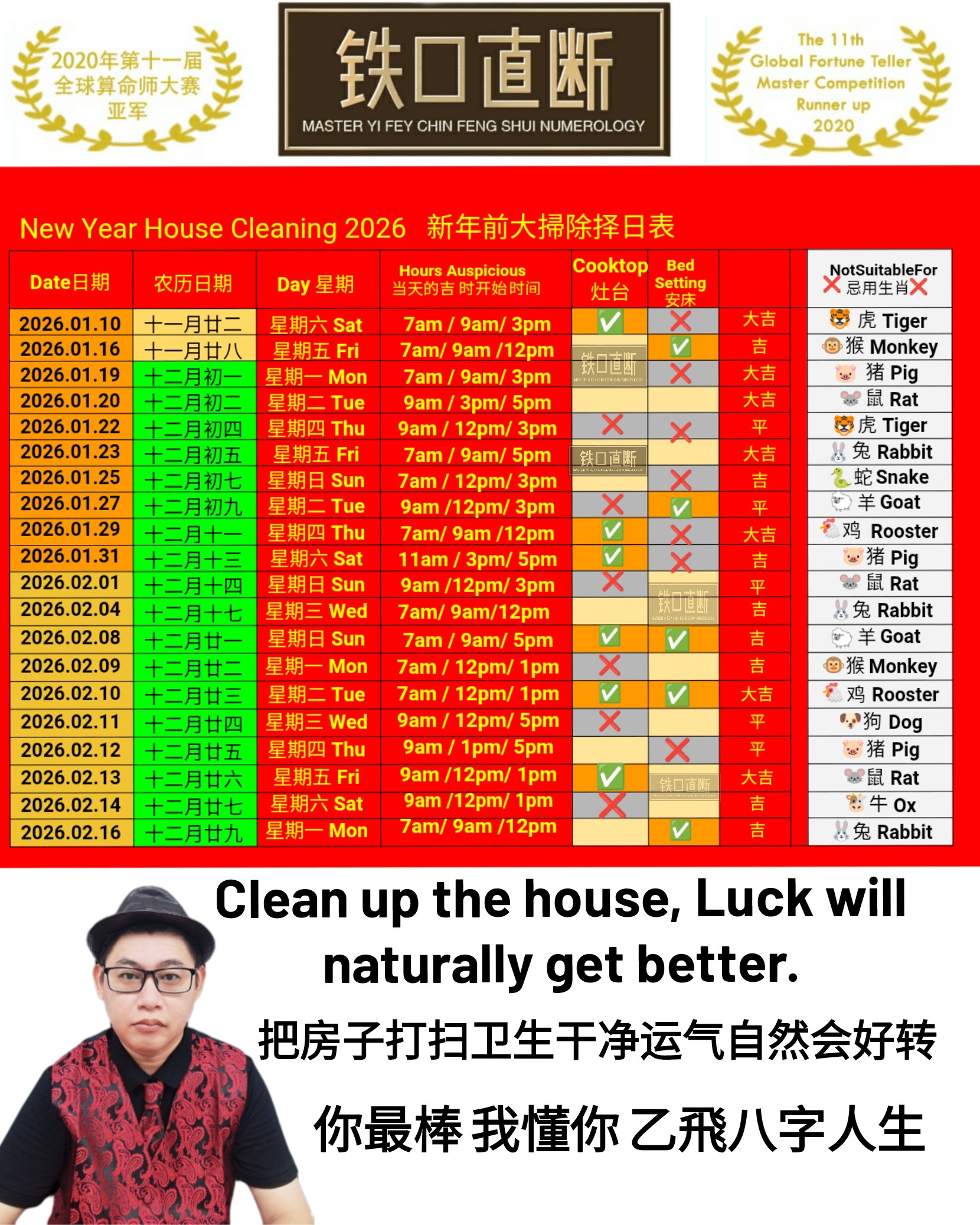 2026丙午年  #大掃除選日 视频封面