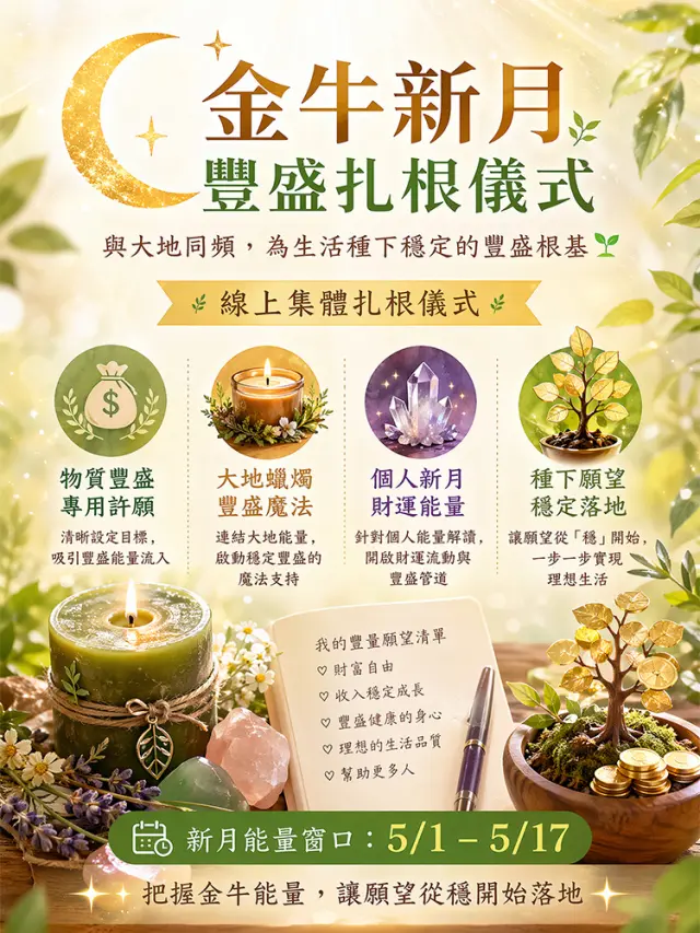 金牛新月|就是要錢、要穩定、要生活越過越順🔥