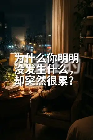 你一直在撐，所以才會累