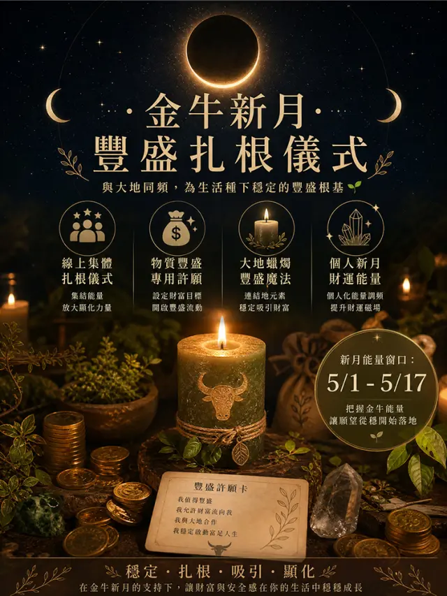 金牛新月・定調你的下半場穩健運勢