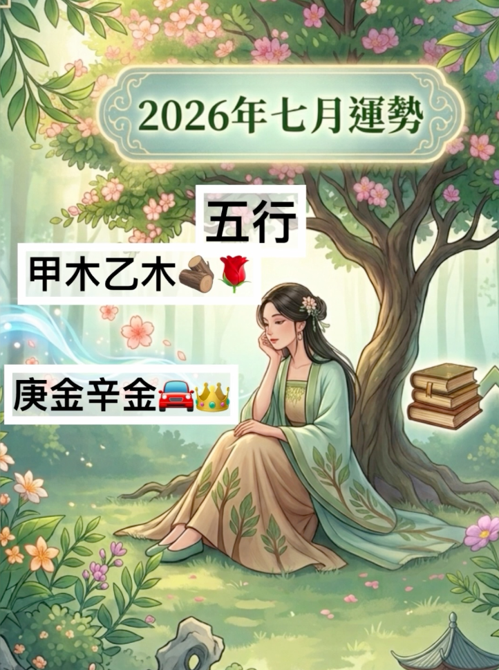 丙午馬年的7月，五行甲乙木🪵，庚辛金👑，運勢密碼视频封面