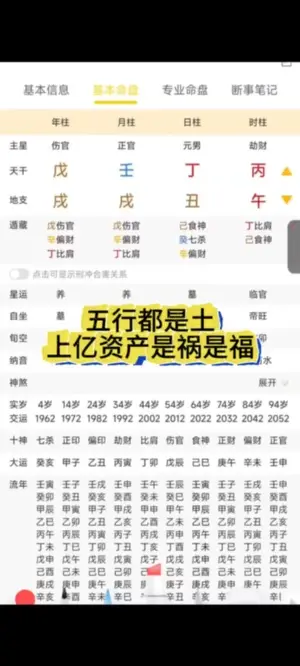 八字五行全是土