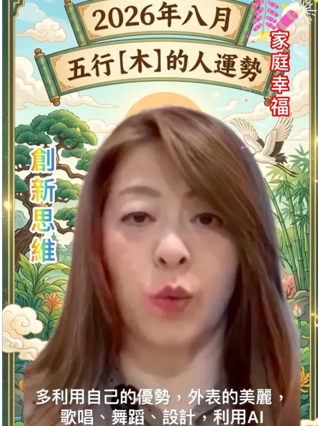 2026馬年八月丙申火煉金 五行木🪵的人創新能力精神煥發家庭美滿😍幸福