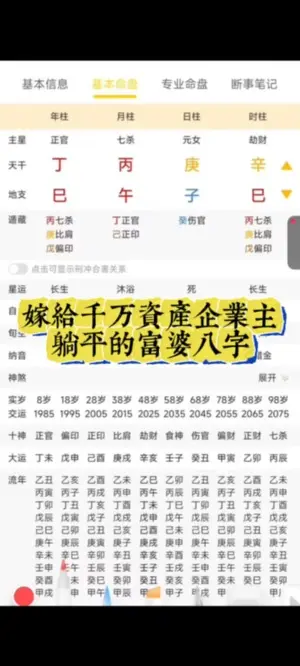 躺平富婆的八字