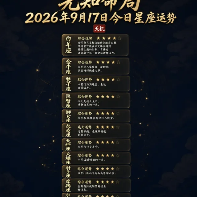 今日星座運勢