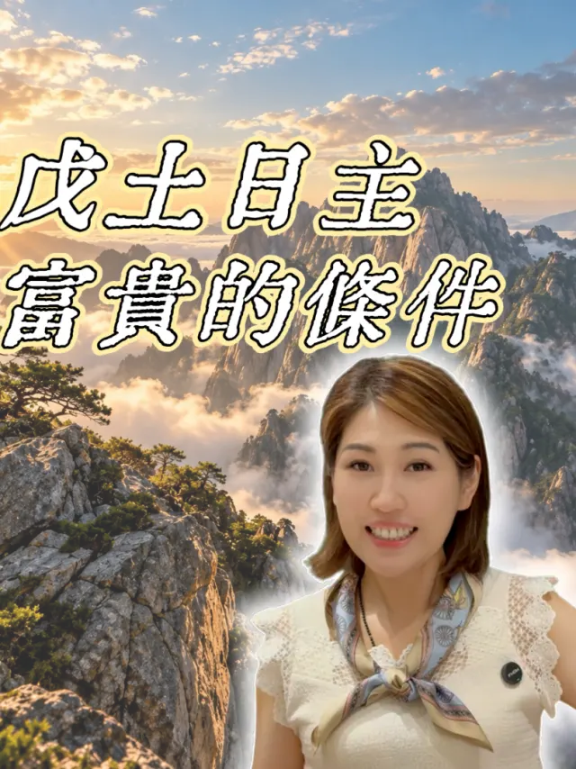 戊土日主，富貴的條件