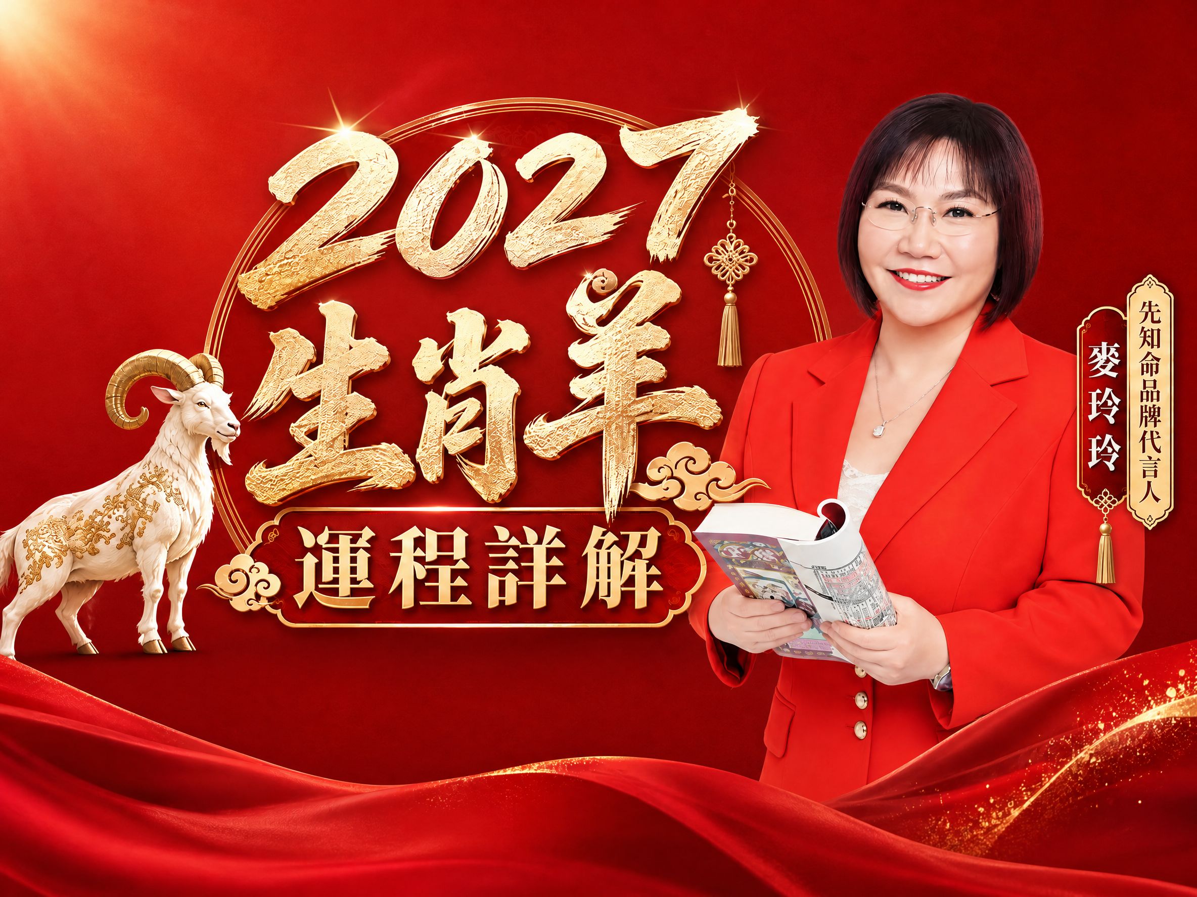 2027 羊年麥玲玲生肖羊運勢｜本命年變化多，事業反而有驚喜視頻封面