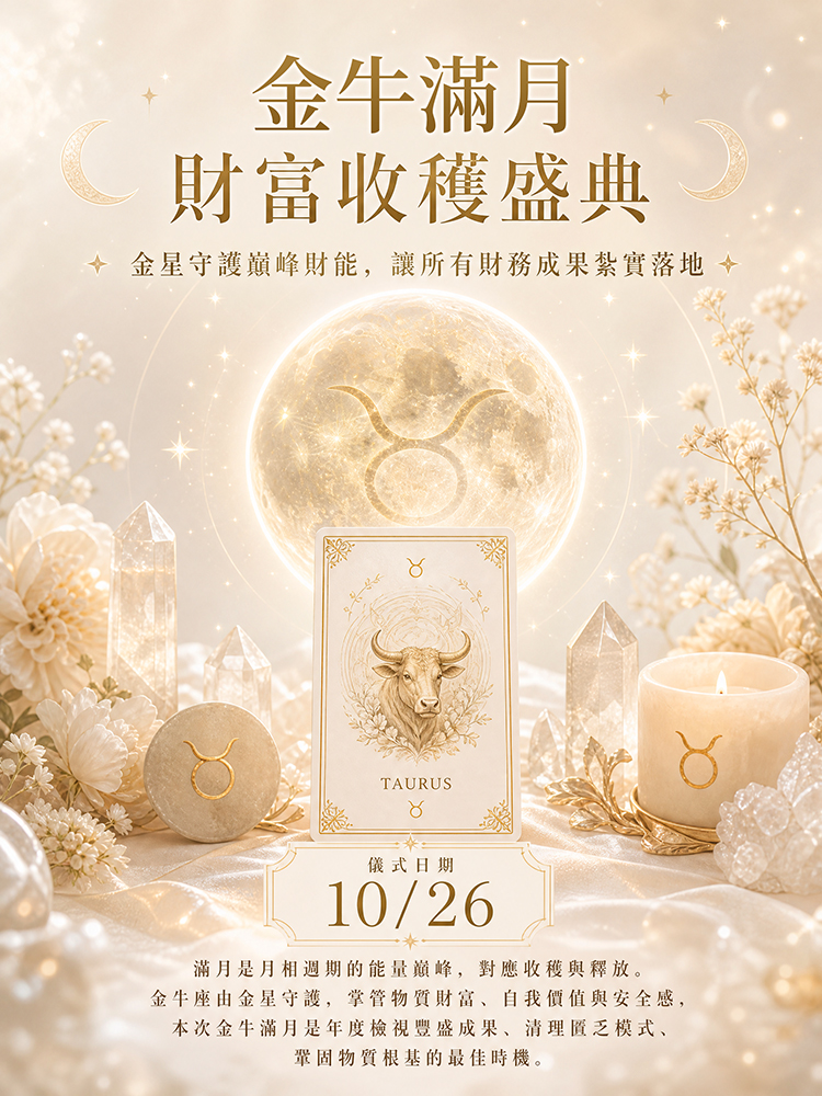 金牛滿月強力加持,讓財富紮根,讓收益可見封面