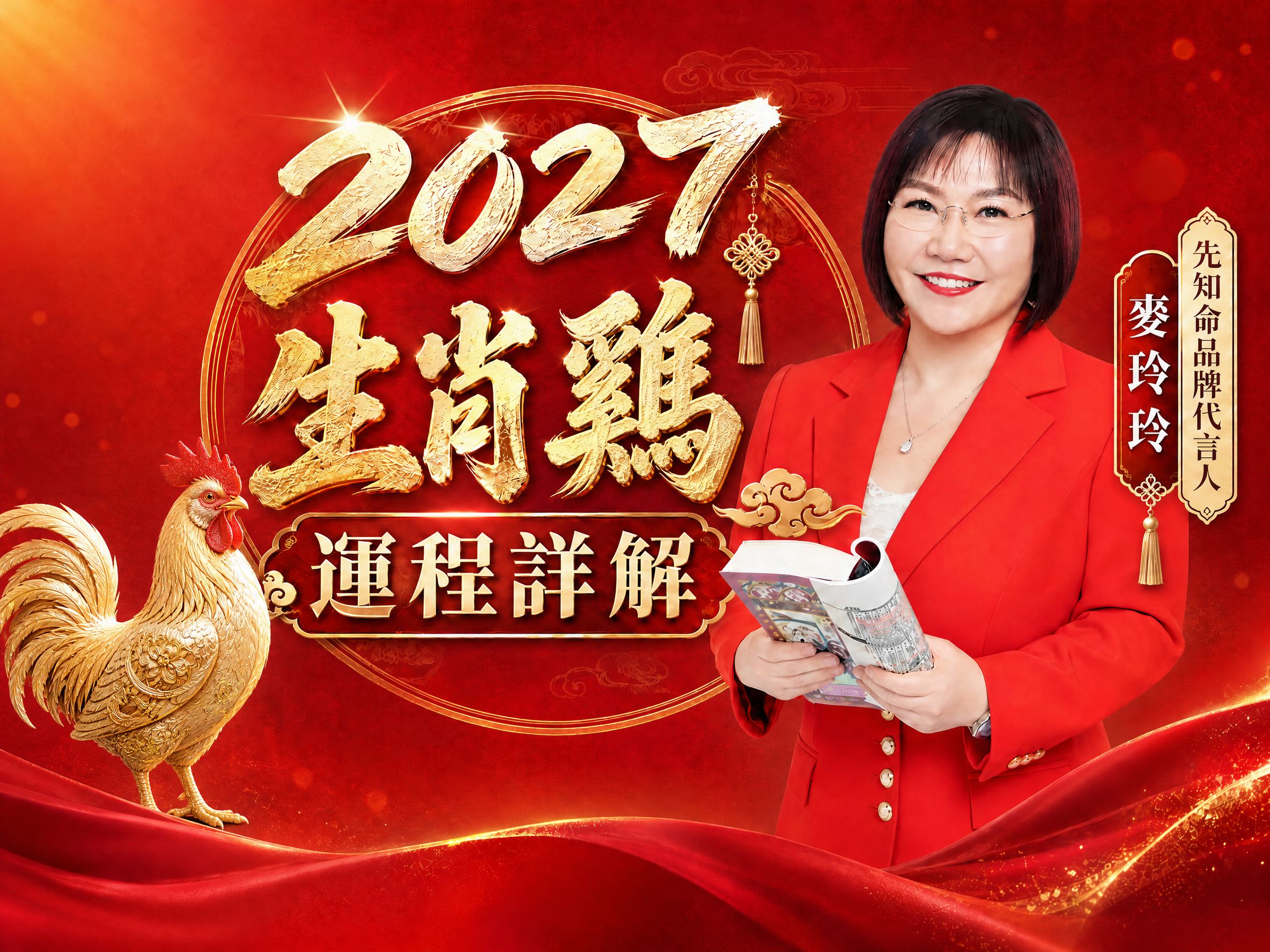 2027 羊年麥玲玲生肖雞運勢｜事業、財運都有看頭，進修更有利