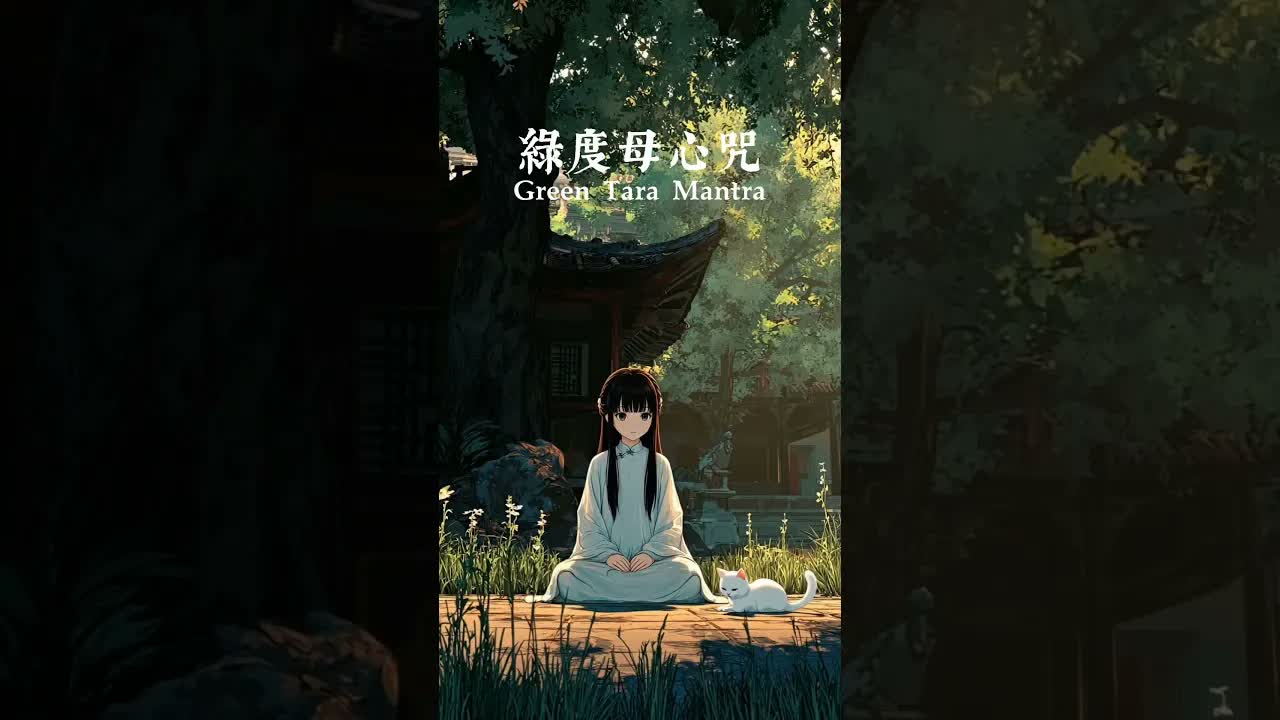 綠度母心咒|冥想 · 安眠療癒Green Tara Mantra · Meditation & Healing #anime #music #放鬆